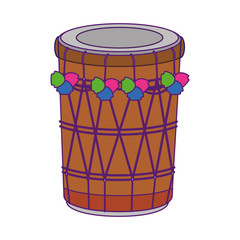 drum mridangam icon cartoon isolated