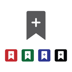 Bookmark vector icon. Element of interface for mobile concept and web apps illustration. Thin glyph icon for website design and development, app development. Vector icon