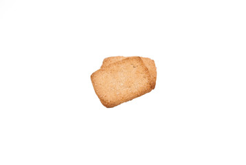 Butter cookies isolated on white background