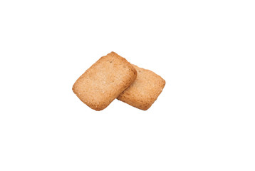 Butter cookies isolated on white background