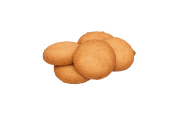 Butter cookies isolated on white background