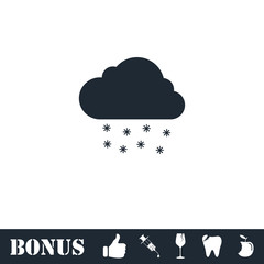 Snow icon flat