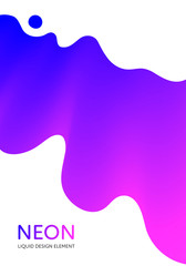 Abstract vector fluid modern minimal background. Dynamic flowing shape on white. Blue and pink gradient color. Design element for vertical poster, banner, presentation, cover, flyer, card.