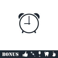 Clock icon flat