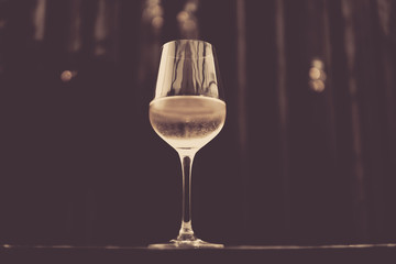Image of empty wine glas with background