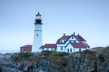 Fototapeta na wymiar Portland Head Light, Fort Williams Park, Cape Elizabeth, Porland, Maine, USA