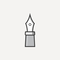 Fountain pen nib icon symbol