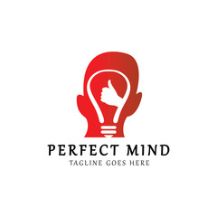 Perfect mind logo design template. Vector illustration