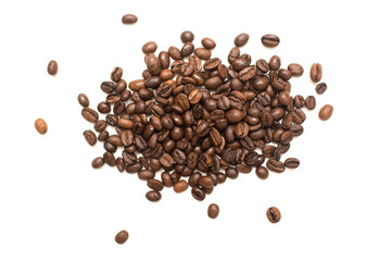 Coffee beans. Isolated on white background.
