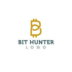 best original logo designs inspiration and concept for bit coin hunter by sbnotion