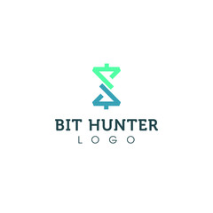 best original logo designs inspiration and concept for bit coin hunter by sbnotion