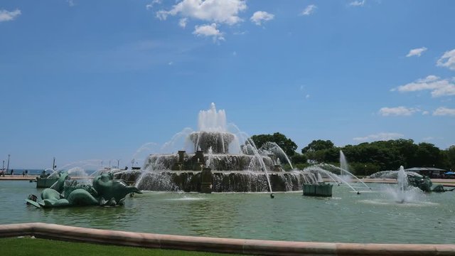 Famous Buckingham Fountain at Chicago Grant Park - travel photography