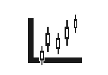 candlestick chart icon. stock chart. financial graph sign