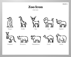 Zoo icons Line pack