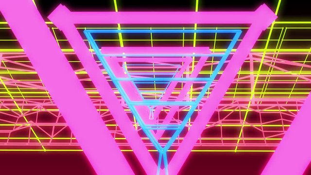 Synthwave or vaporwave 80s neon concept