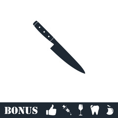Knife icon flat