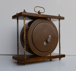 Old soviet table clock with mechanical winding