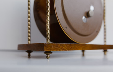 Old soviet table clock with mechanical winding
