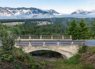 Obraz na płótnie Canvas Old Bridge in Banff National Park