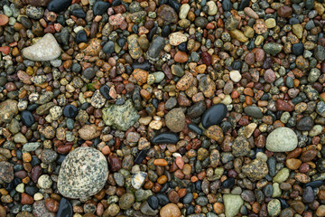 Collection de galets multicolores de granit 