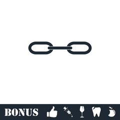 Chain icon flat