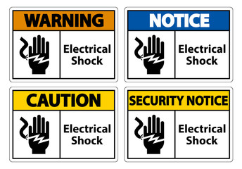 Electrical Shock Electrocution Symbol Sign, Vector Illustration, Isolate On White Background Label .EPS10