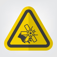 Cutting of Fingers Or Hand Engine Fan Symbol Sign Isolate On White Background,Vector Illustration