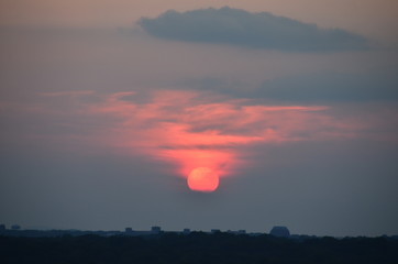 The sun is in the sunset VA, UAS