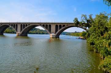 Fototapeta na wymiar Francis Scott Key Memorial Bridge DC USA