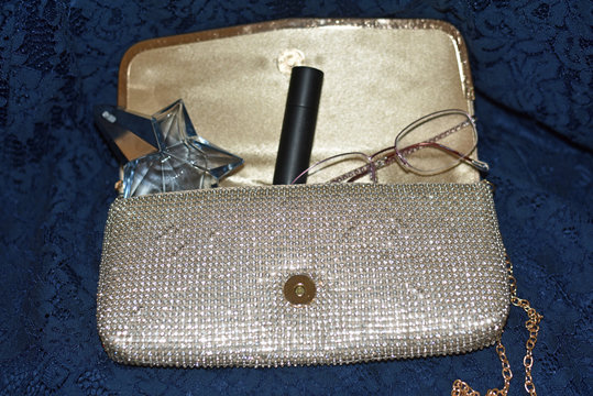 Woman's Purse with Cosmetics