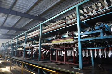 Rubber gloves production line