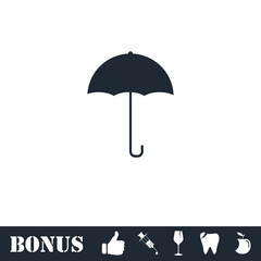 Umbrella icon flat