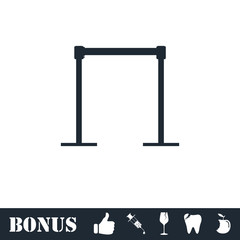 Horizontal bar icon flat