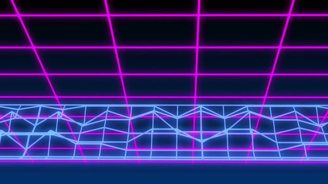 Synthwave or vaporwave 80s neon concept