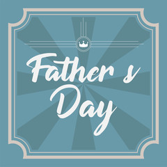 Happy father day vintage gift card graphic design - Vector