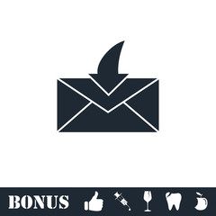 Envelope icon flat