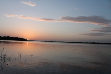 Fototapeta premium sunset on lake