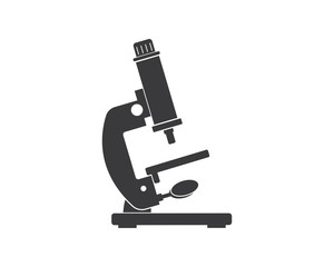 microscope logo icon vector illustration design