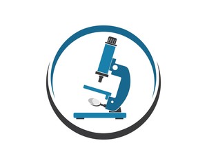microscope logo icon vector illustration design