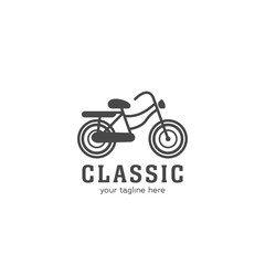 Vector classic old vintage retro bicycle icon logo design