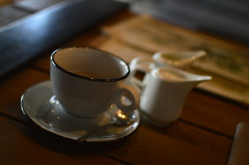 Coffee and tea with sweets