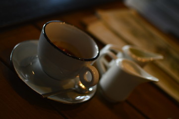 Coffee and tea with sweets