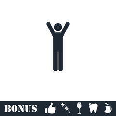 Fototapeta premium Man icon flat