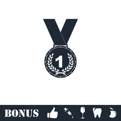 Medal icon flat