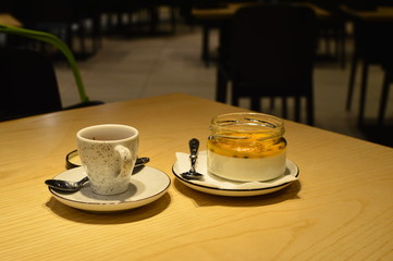 Coffee and tea with sweets