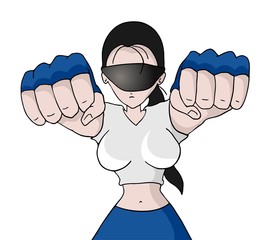 cool woman with sunglasses