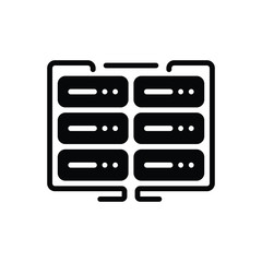 Black solid icon for data