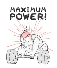 man trying lift weights