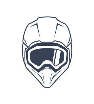 Motorcycle helmet outlet front view