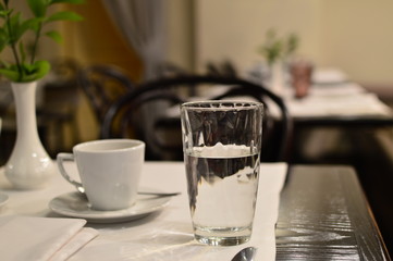 Coffee and tea with sweets